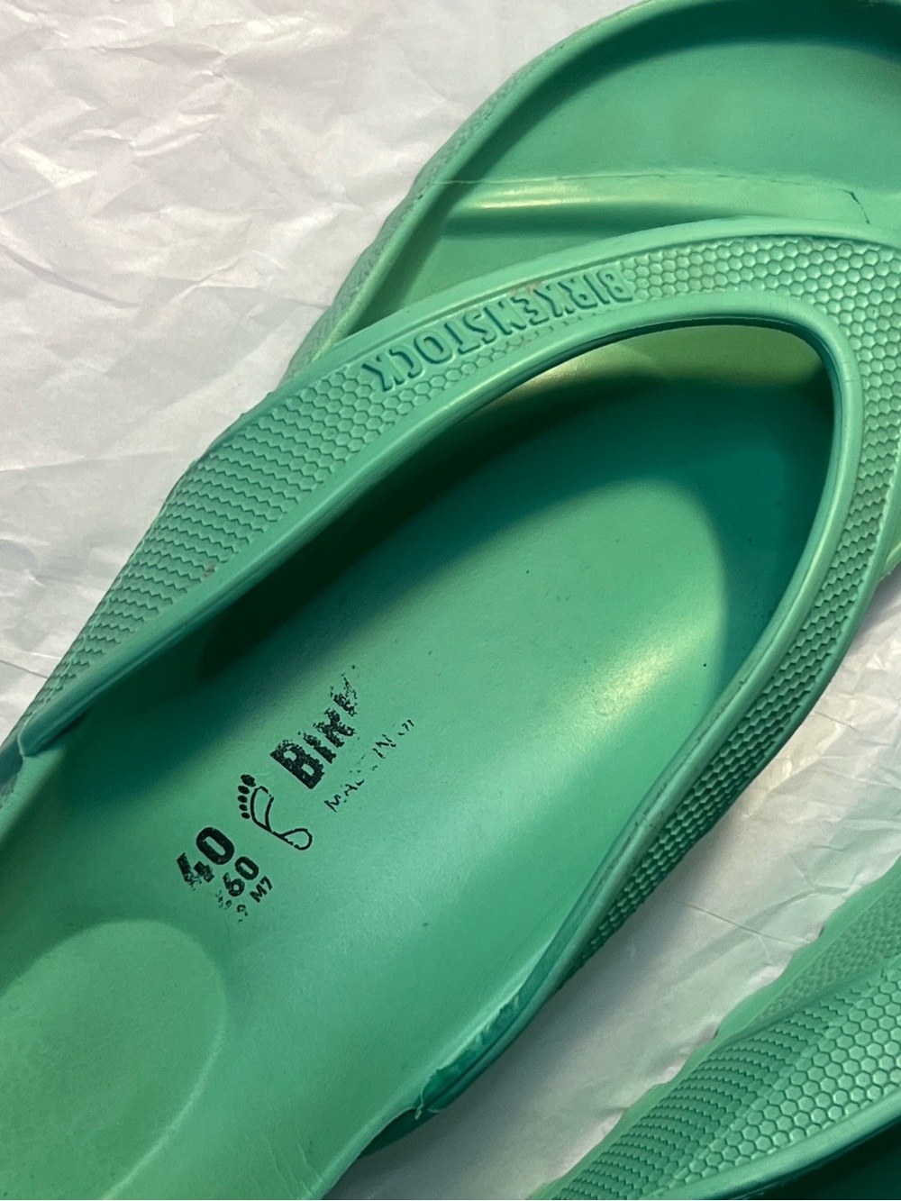 Birkenstock Honolulu Mint Green EVA Thong Sandals - Picture 5 of 11